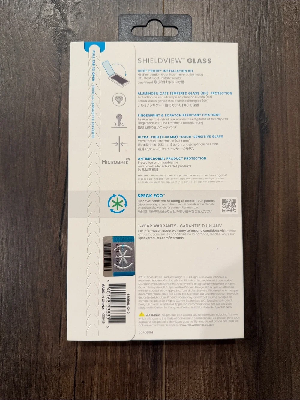 speck ShieldView Glass Screen Protector - iPhone 15 Pro Max